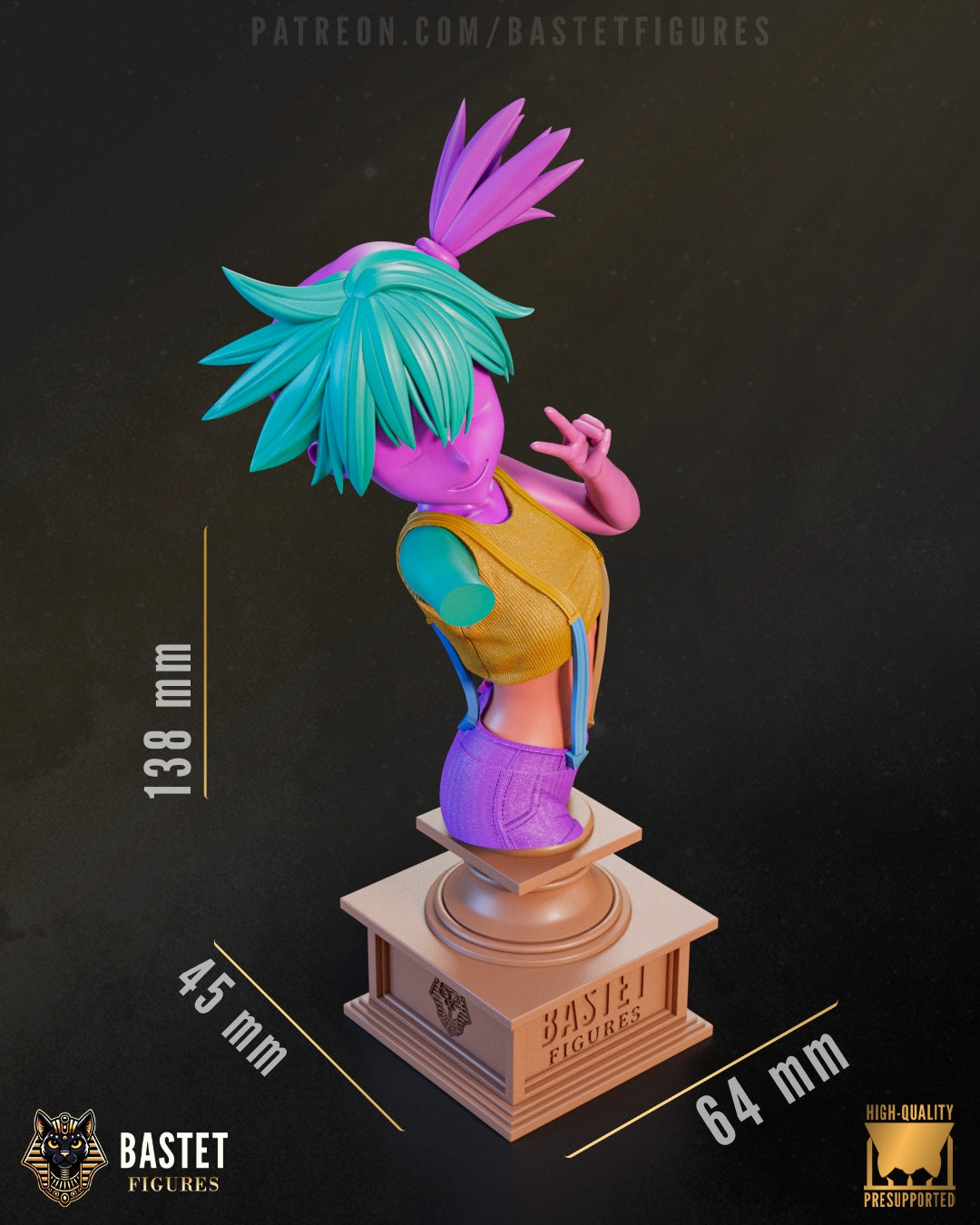 Misty Pocket Monsters painted figurine close-up with Gyarados in background and Misty holding Poké Ball – Pokémon collectible figure.