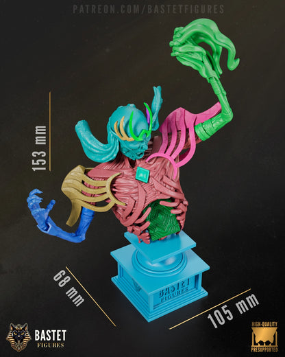 Vecna Forgotten Realms bust dimension render 153mm tall collectible display piece