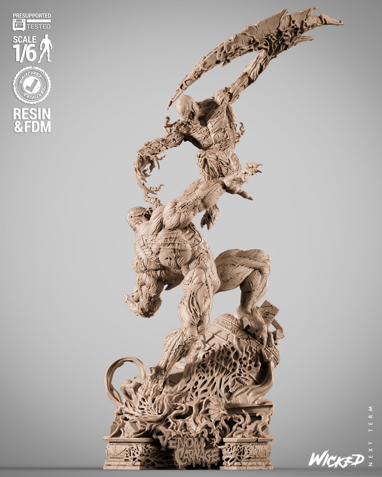 Venom X Carnage - Marvel Comics - 1:6 & 1:12 Scale Dioramas