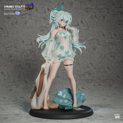 Florence Girls’ Frontline 2 Exilium painted 1:8 scale collectible figure front view detailed hair sweater thigh-high stockings display base