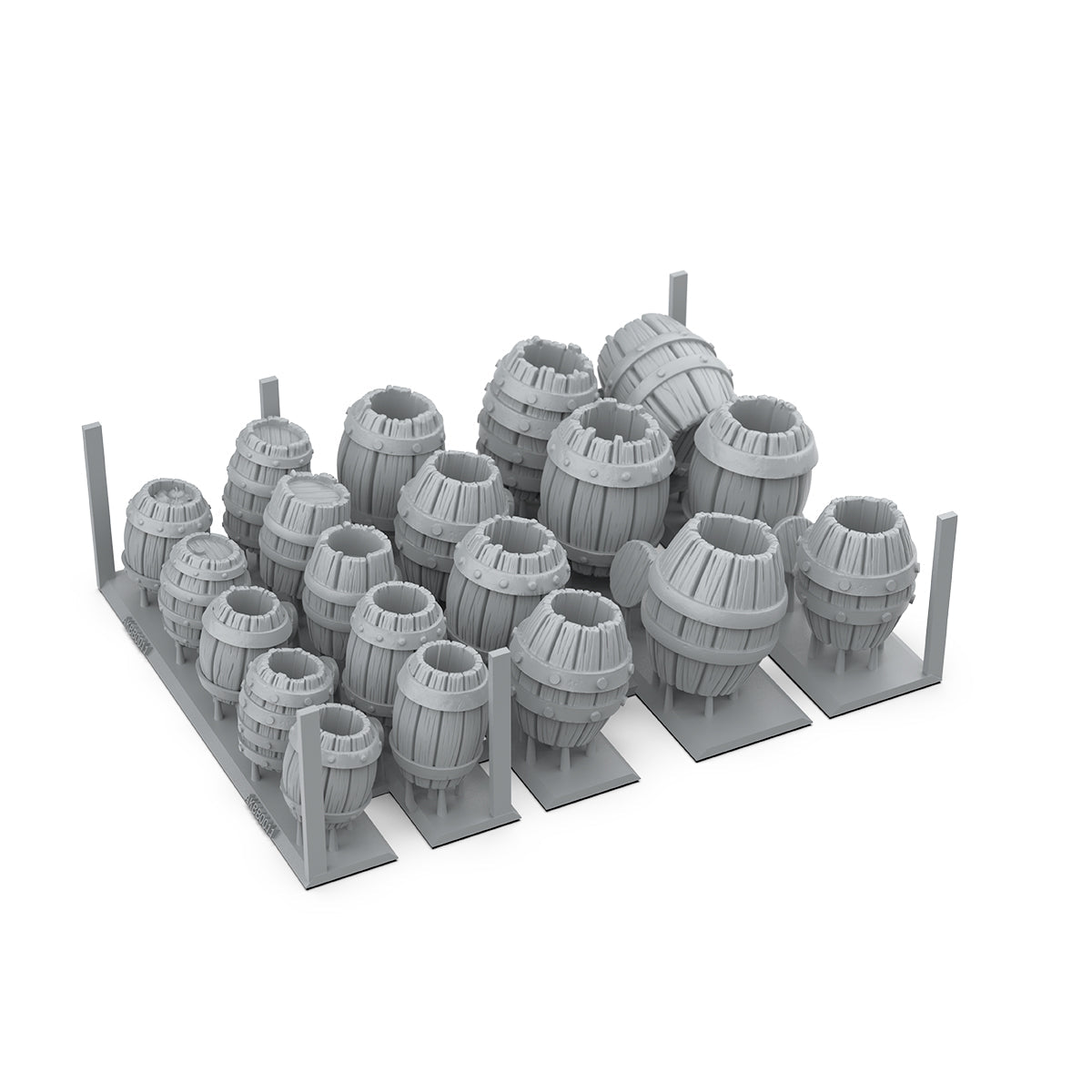 AK Interactive Basing Bits: Wood Barrels (32 Pieces)