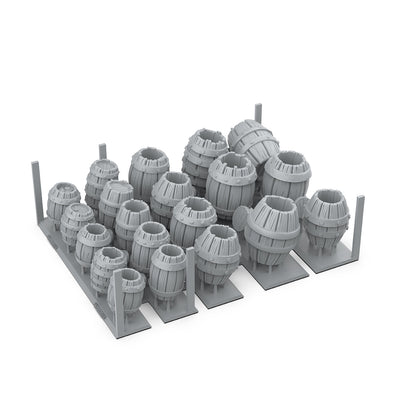 AK Interactive Basing Bits: Wood Barrels (32 Pieces)