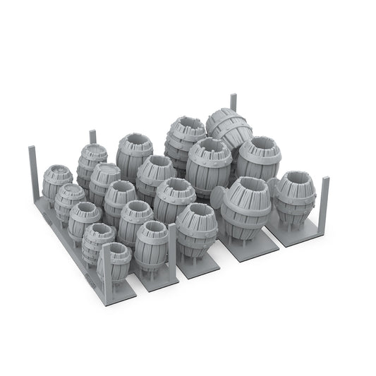 AK Interactive Basing Bits: Wood Barrels (32 Pieces)