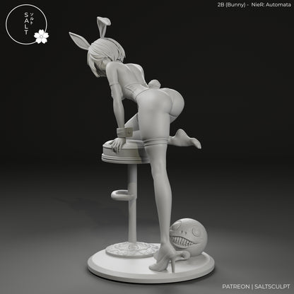 2B Bunny from NieR Automata 1-7 scale garage kit unpainted front view