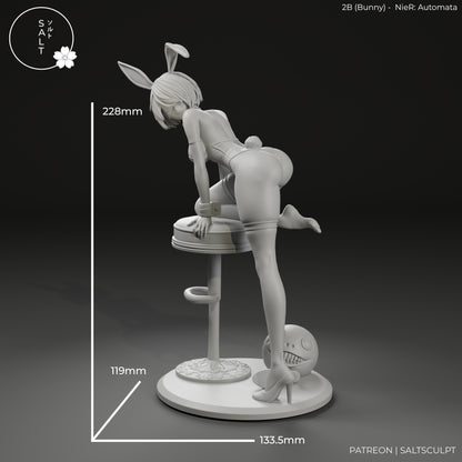 2B Bunny from NieR Automata 1-7 scale garage kit dimensions reference