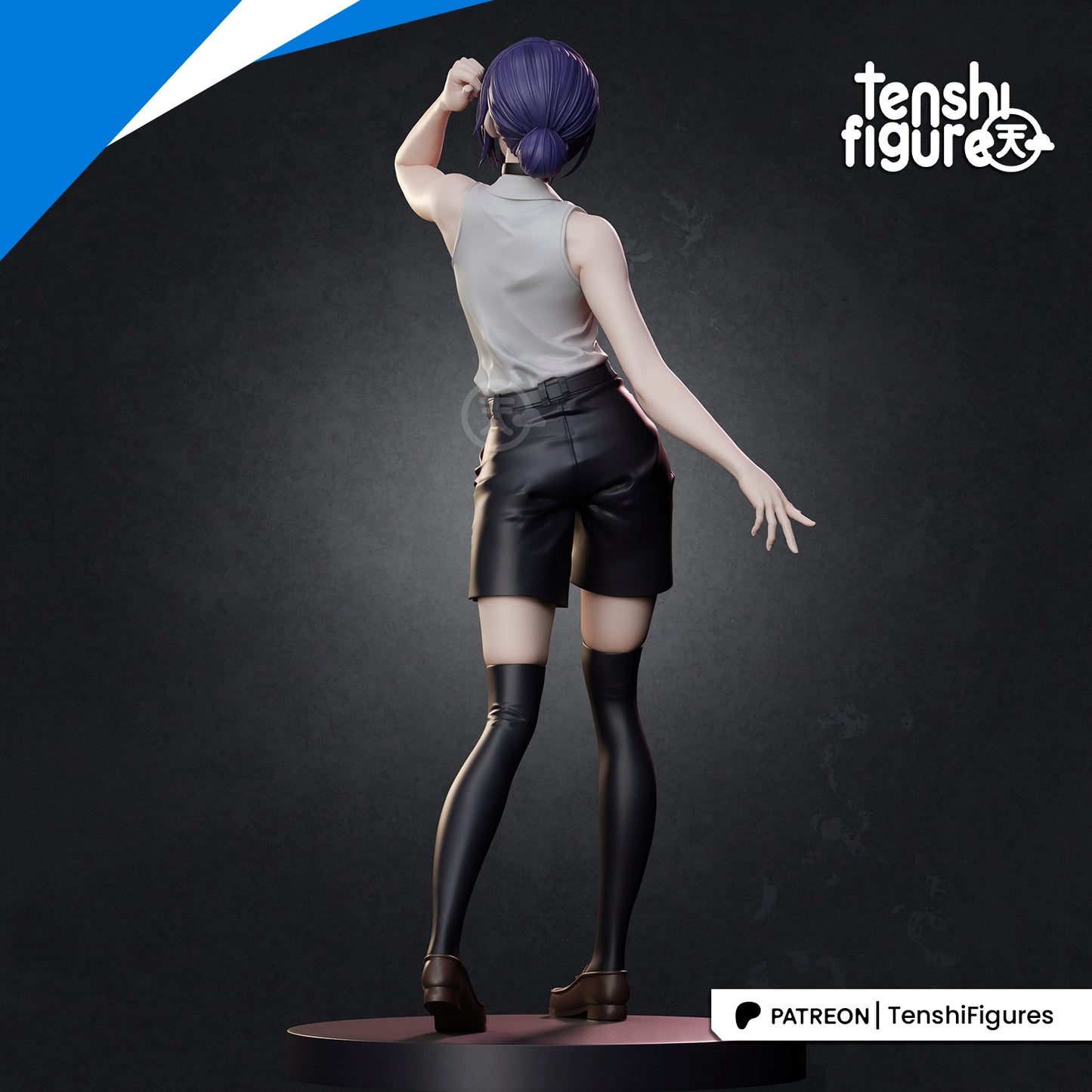 Reze Chainsaw Man 1:7 scale collectible figure rear view with relaxed stance
