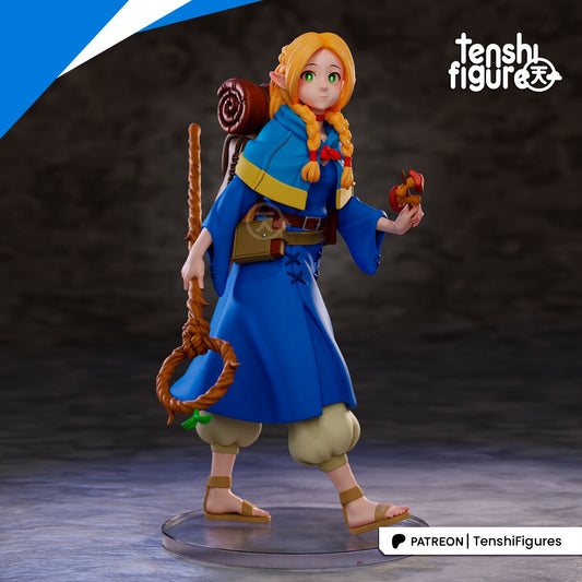 Marcille Donato Delicious in Dungeon full body front pose 1:7 scale figure fantasy anime mage traveler staff backpack collectible