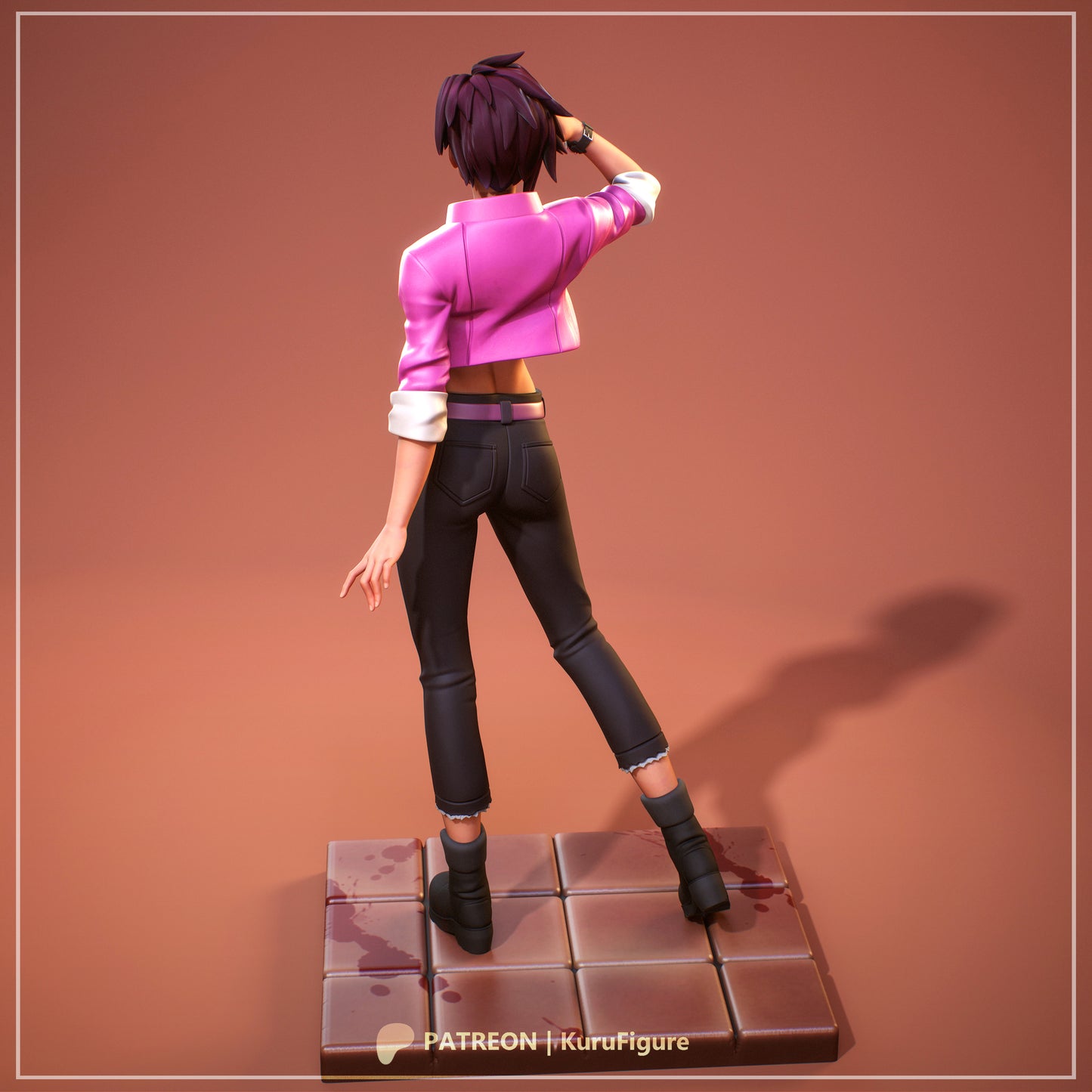 Invisigal Dispatch 1:7 scale anime collectible figure rear view outfit and pose