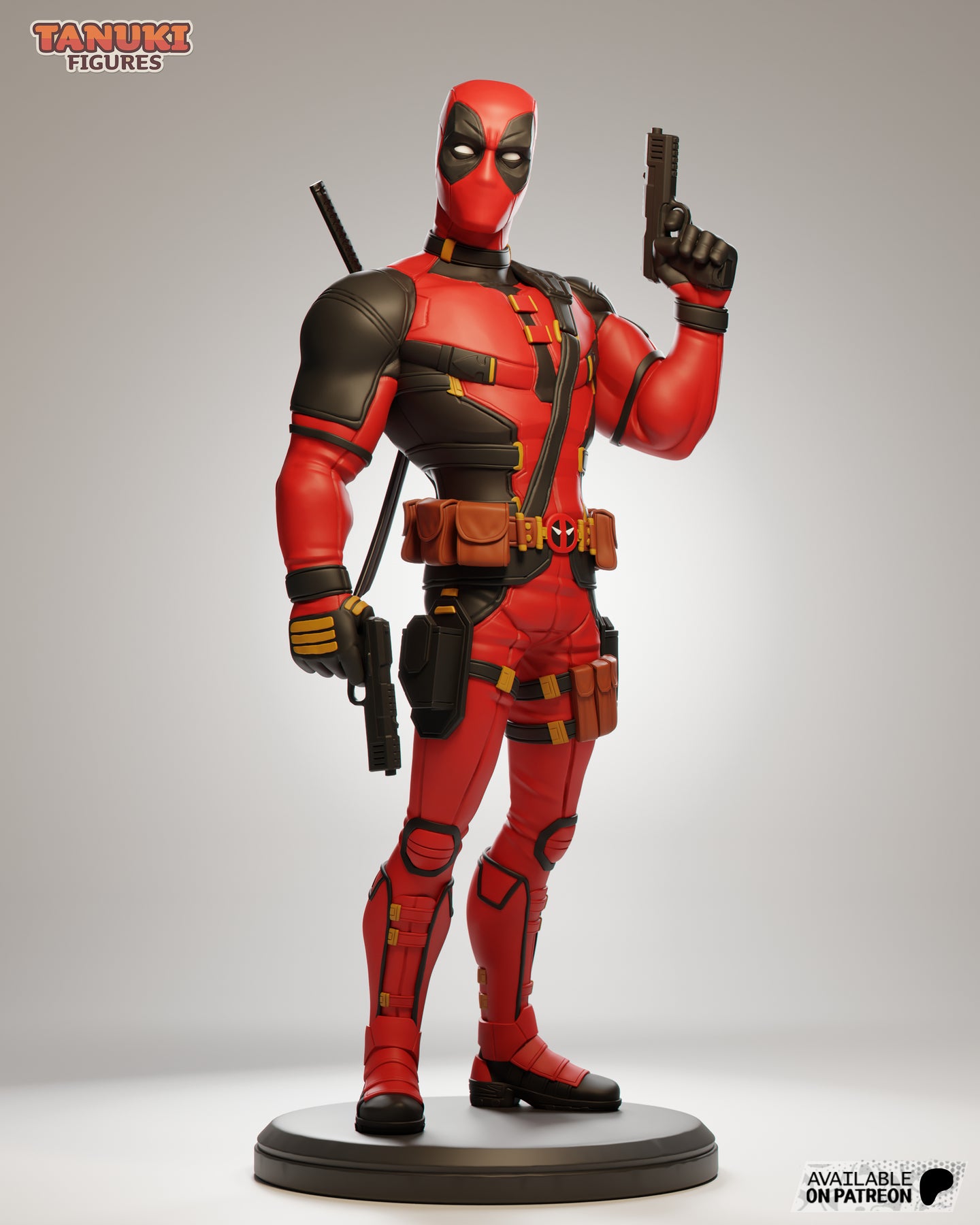 Toon Deadpool - Marvel Comics  - 1:12 Scale