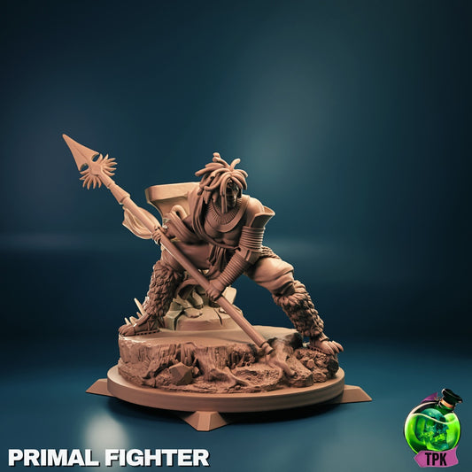 Primal Fighter – Savage Warrior – Human Barbarian Miniature & Bust