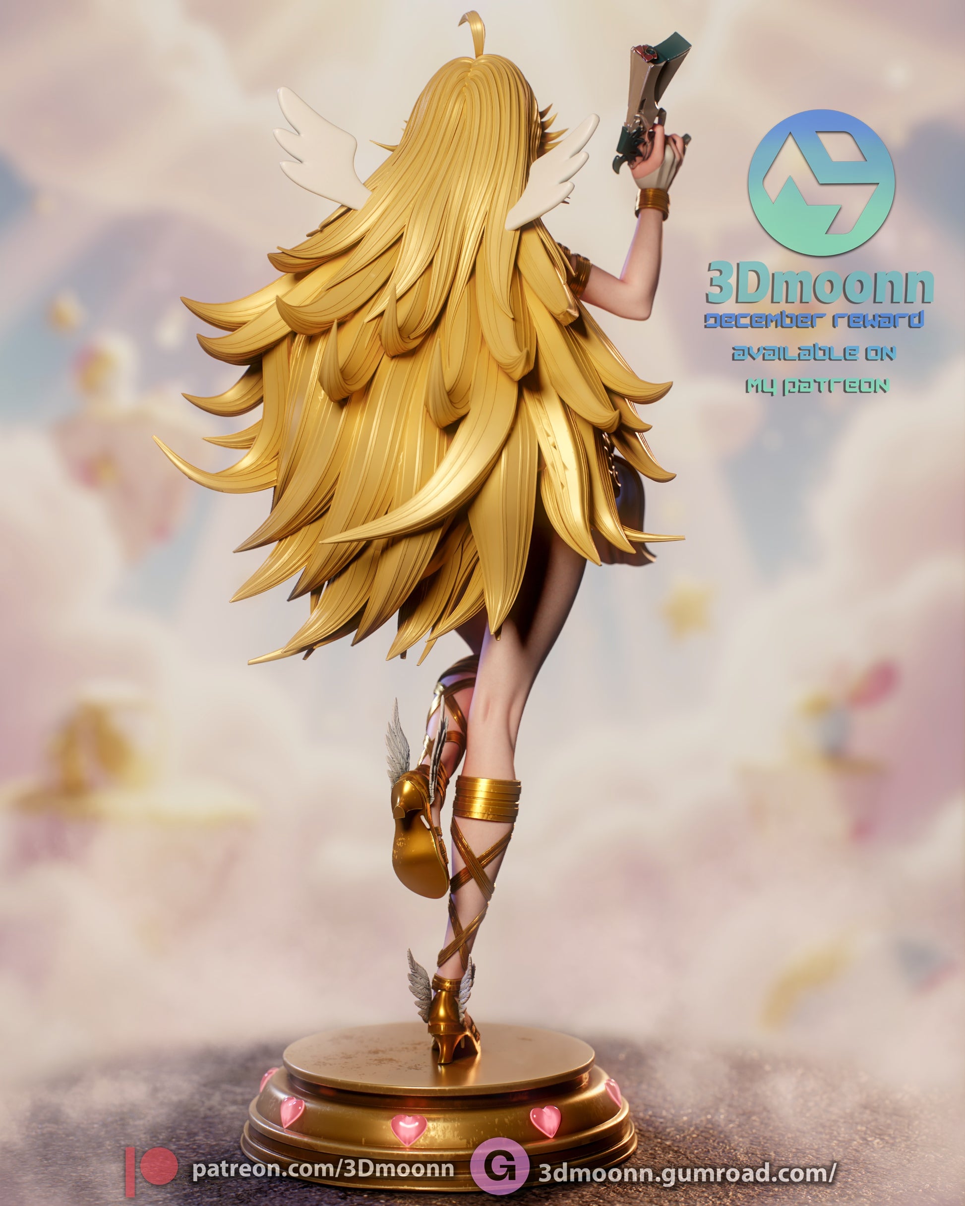 Panty Panty and Stocking with Garterbelt 1:6 scale figure rear view long hair wings heels