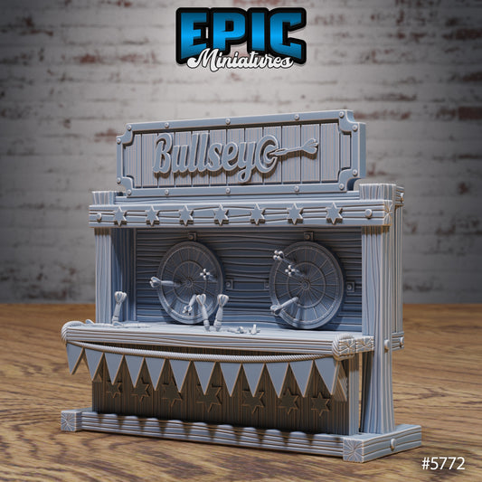 Bullseye - Dart Throw Carnival Game Booth / Fairground Terrain