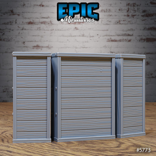 Clown Wardrobe miniature rear view showing closed wooden paneling and structural design.