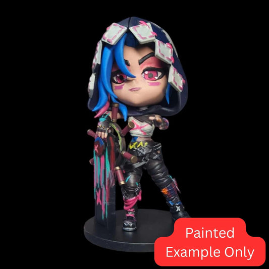 Unpainted Garage Kit Chibi Jinx - Arcane Figure (Unpainted)