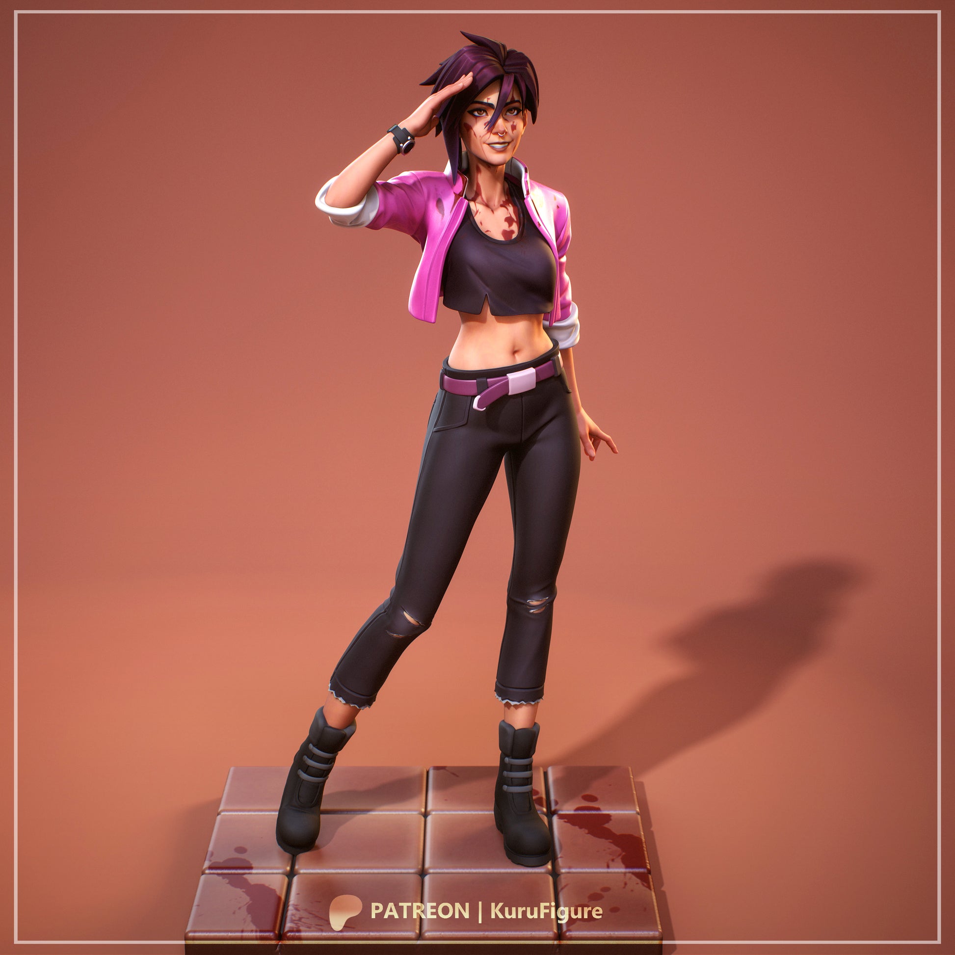 Invisigal Dispatch 1:7 scale anime collectible figure full body standing on tiled base