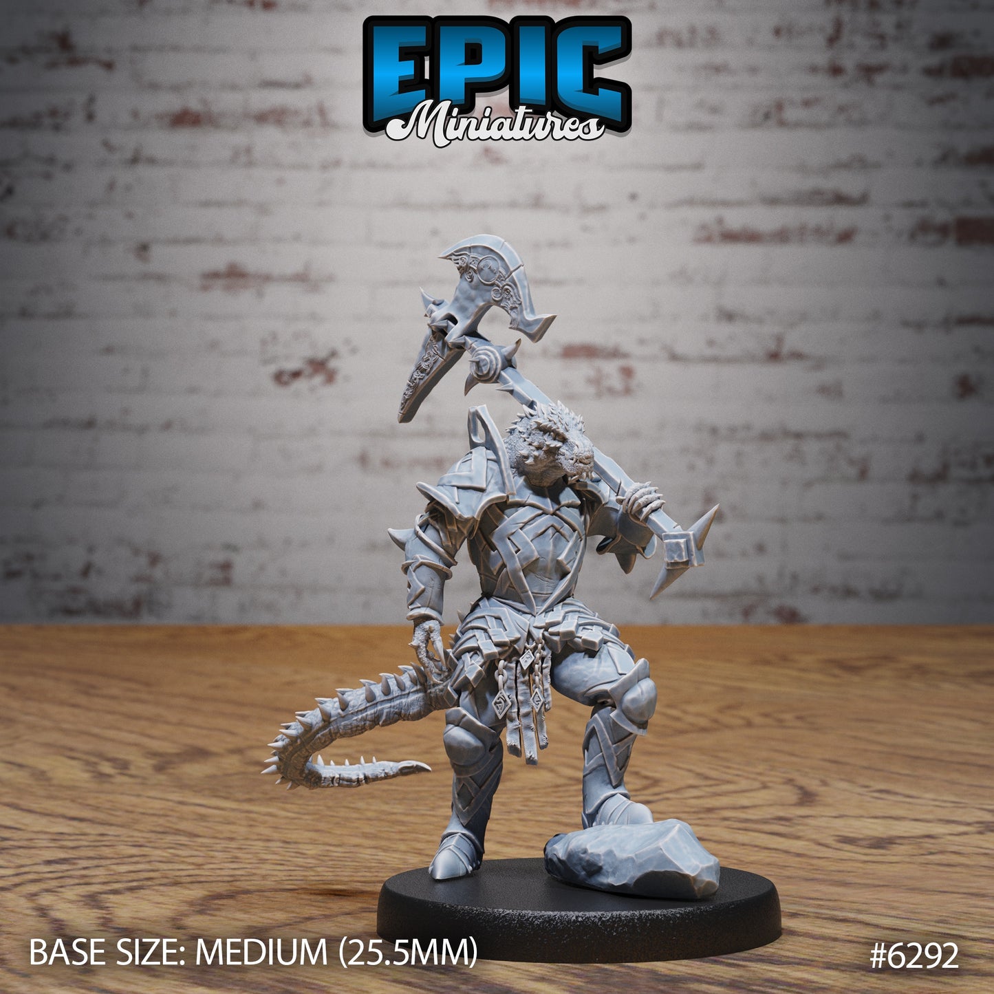 Half-Dragon Warrior – Dragonborn Fighter – Resin Tabletop Miniature