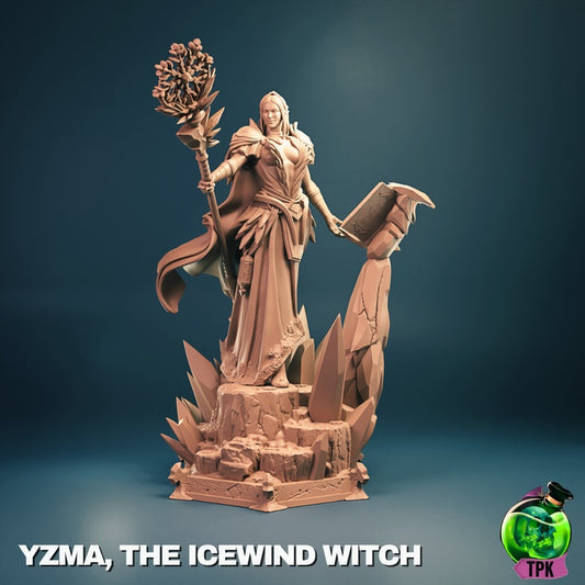 Yzma, the Icewind Witch – Frost Sorceress Spellcaster – Fantasy Witch Collectible Figure & Bust