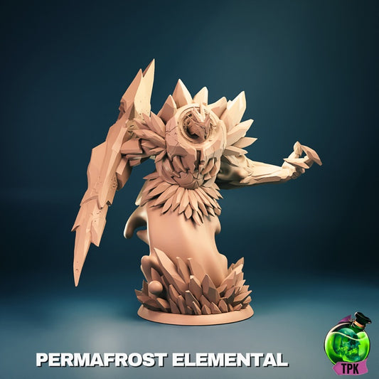 Permafrost Elemental miniature ice elemental monster jagged frost body raised claw fantasy tabletop miniature