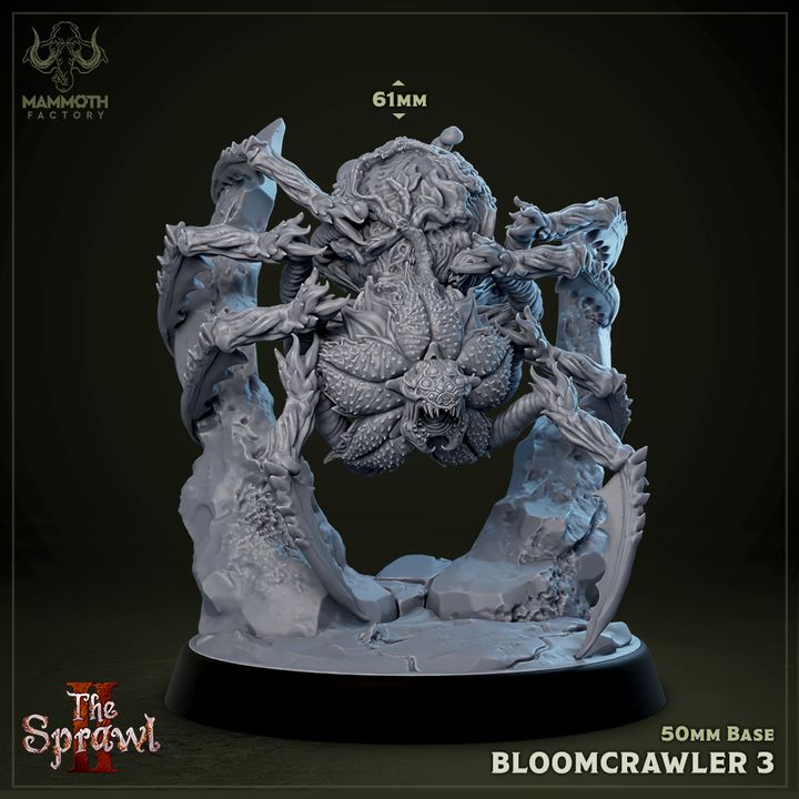  A Bloomcrawler with its crawling menacingly, ideal for dynamic encounters in TTRPGs.