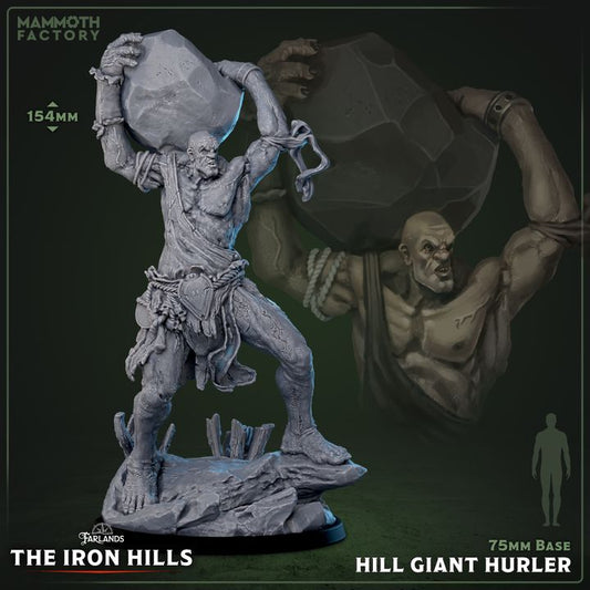 Hill Giant Hurler – Rock-Throwing Giant Brute – Dark Fantasy Miniature