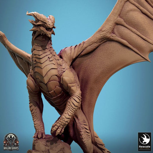 A majestic copper dragon rears its head in a fierce roar, showcasing its powerful wings and detailed scales. Perfect for TTRPG settings, bringing a legendary metallic dragon to your fantasy adventures.