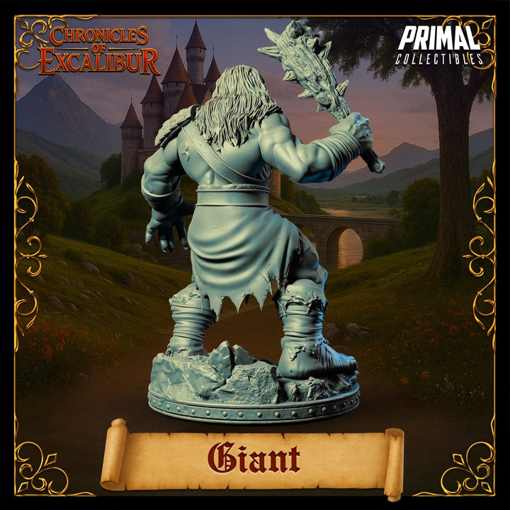 Giant miniature Chronicles of Excalibur rear view massive build rocky base