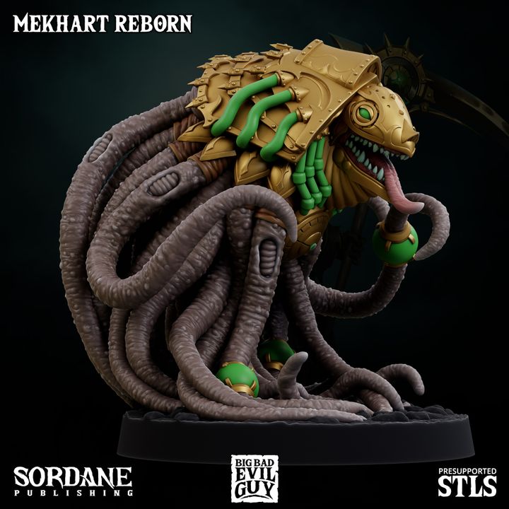 Mekhart Reborn from a different angle, showcasing the tentacle structure and mechanical details.