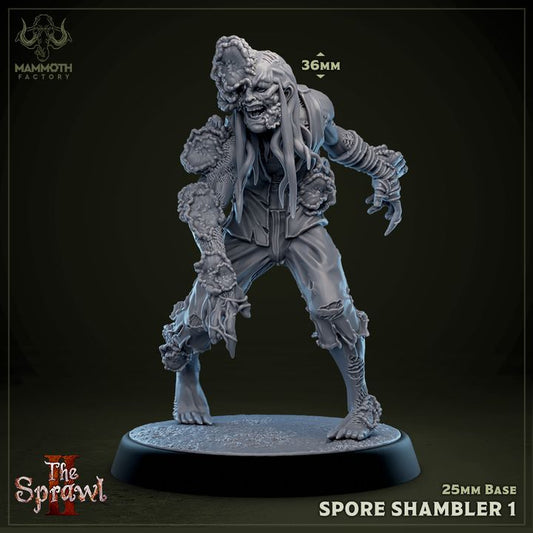 Undead creature with fungal growths on its body, posed in a crouching position with claws extended. This figure brings a grotesque transformation to your tabletop settings.