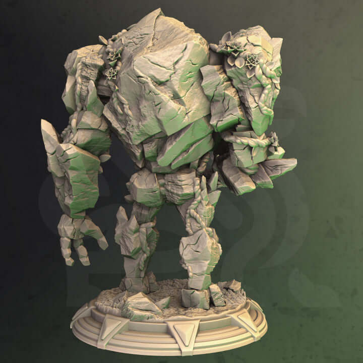 Rock golem Lazlus miniature for Dungeons and Dragons, TTRPGs, Age of Sigmar, Warhammer, Frostgrave, Pathfinder, Call of Cthulhu