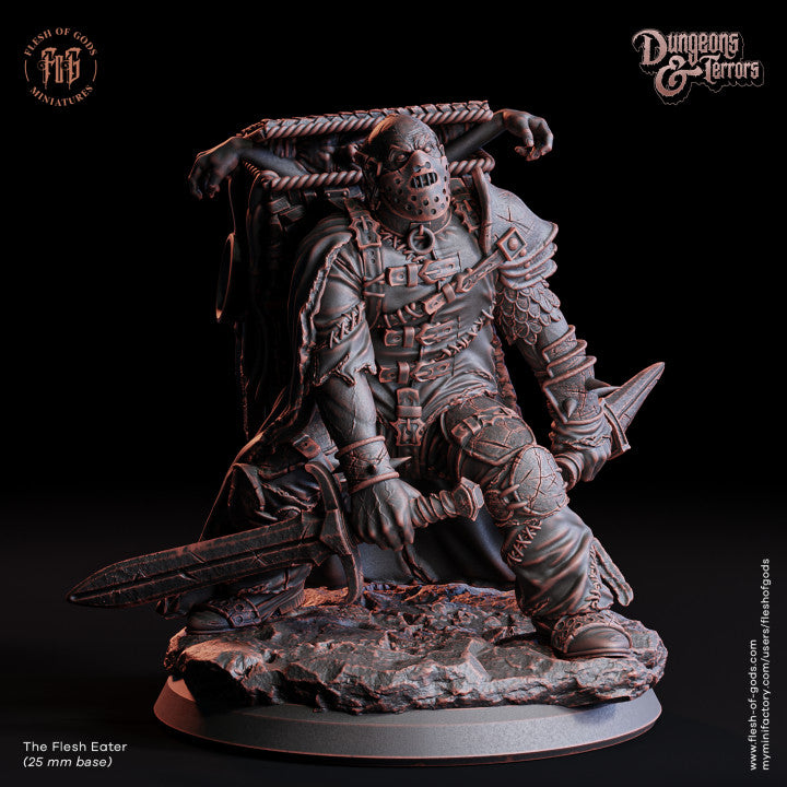 Flesh Eater miniature with Hannibal mask, sword at his side.