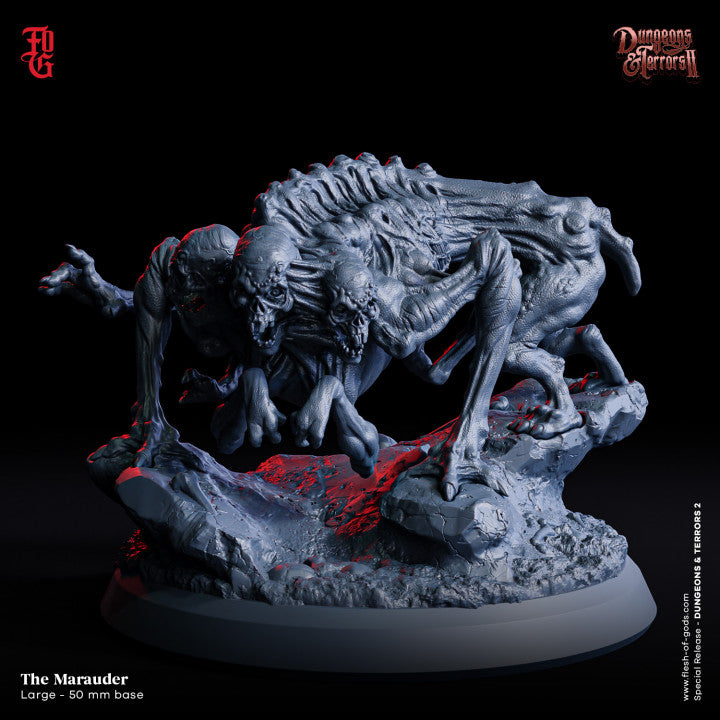 Marauder miniature with twisted limbs and grotesque features, inspired by The Thing.