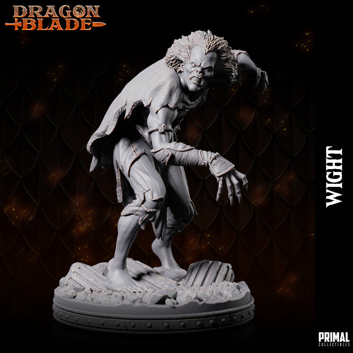 Wild-haired Wight figure in an aggressive stance for horror-themed TTRPG campaigns.