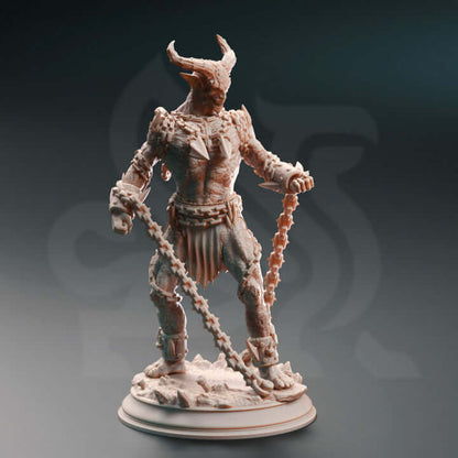 Chain Devils of the Nosmeni 3D printed miniature for Dungeons and Dragons, Pathfinder, Frostgrave, Age of Sigmar, devil mini with chains