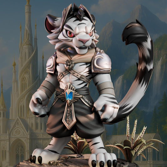 Zha’ro – White Tiger Companion Miniature (Zayanna’s Pet)