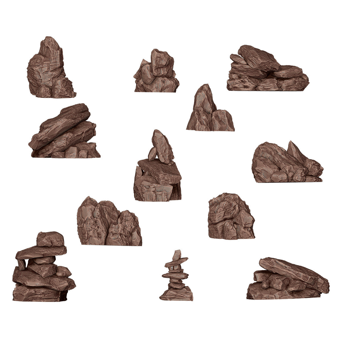 AK Interactive Basing Bits: Rocks & Tors (12 Pieces)