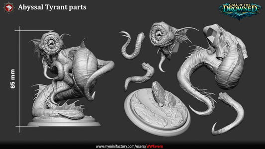 Abyssal Tyrant (Aboleth) – Call of the Drowned – Resin Miniature