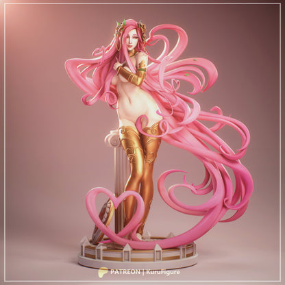 Aphrodite Hades 1:7 scale figure collectible front view standing on Greek pedestal with flowing hair ornament armor and elegant pose
