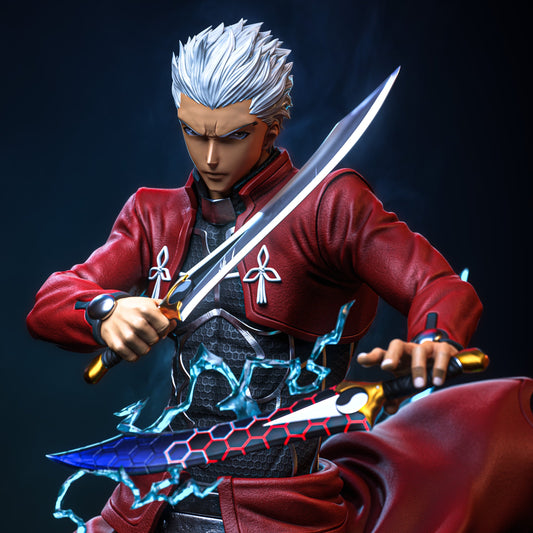 Archer Fate Stay Night 1:6 scale figure close-up showing jacket armor and weapons