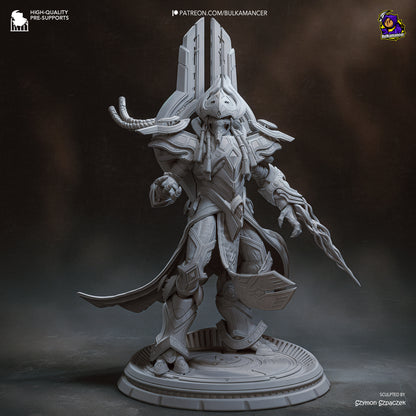 Artanis StarCraft Protoss Hierarch 1:8 scale figure front view armored sci-fi base