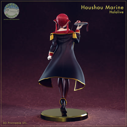 Houshou Marine Hololive 1:7 scale figure rear view long coat back details