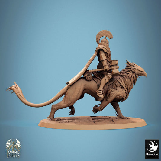 A Gryph trotting along, with the rider hanging on. Who said saving realms couldn’t be graceful?