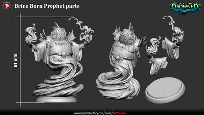 Brine Born Prophet – Call of the Drowned – Resin Miniature