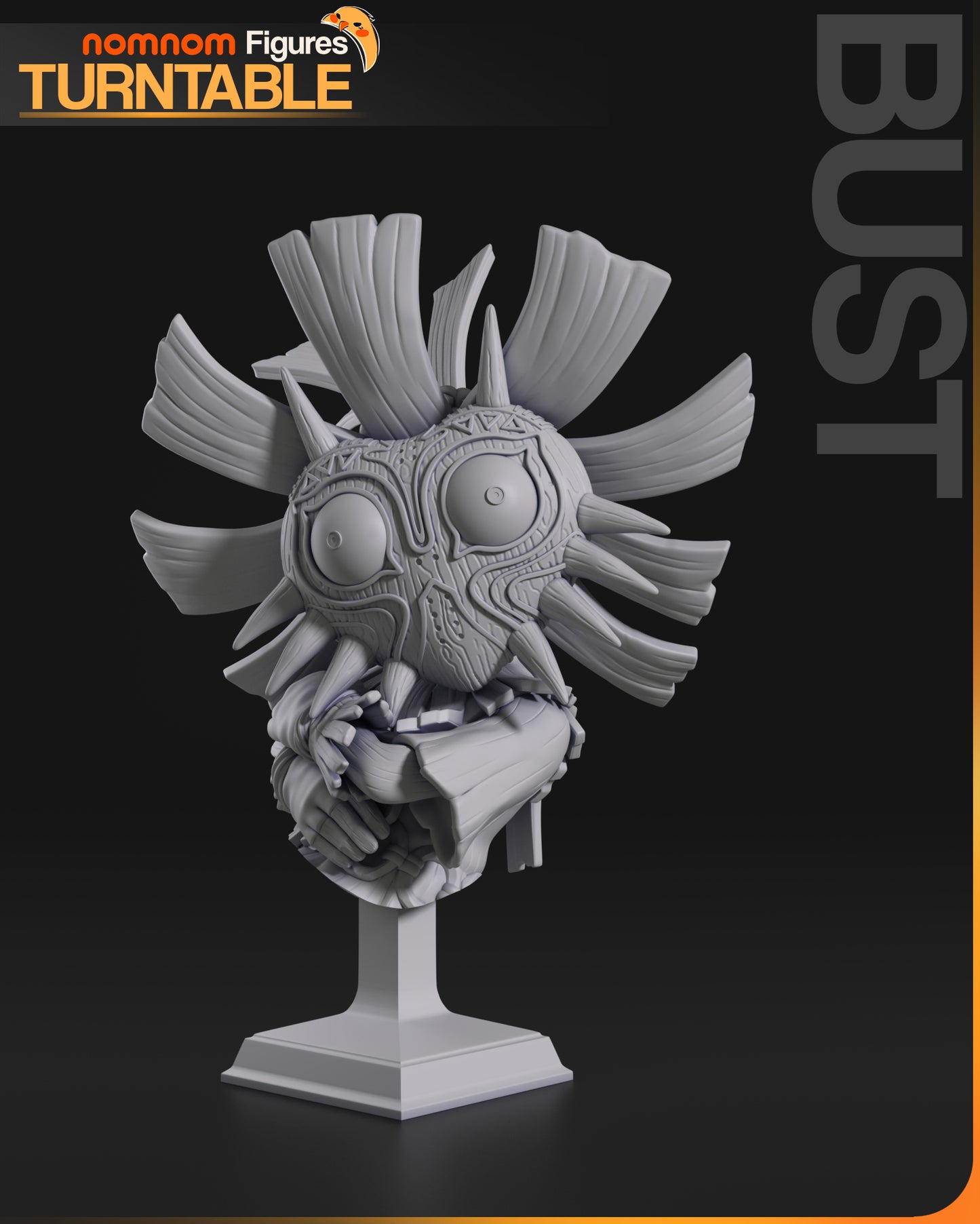 Skull Kid bust focusing on Majora's Mask, showcasing ornate detailing