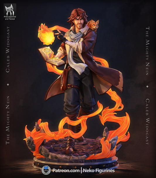 Front View of the Full Caleb Statue painted render.