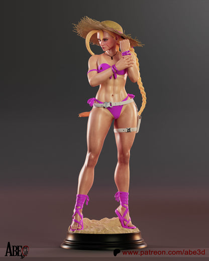 Cammy White Street Fighter 6 1:4 scale figure front view summer outfit braid stance