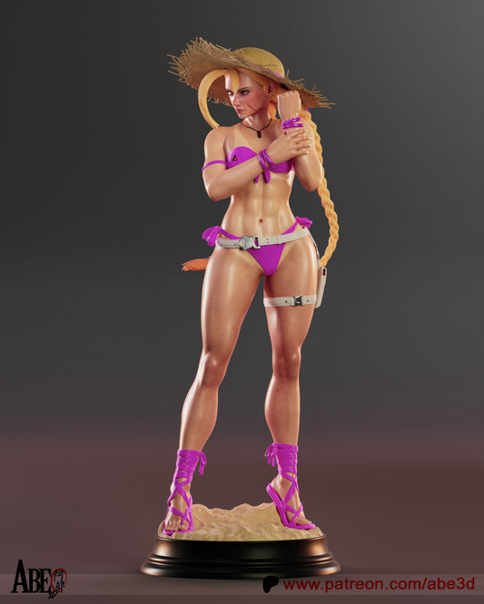 Cammy White Street Fighter 6 1:4 scale figure front view summer outfit braid stance