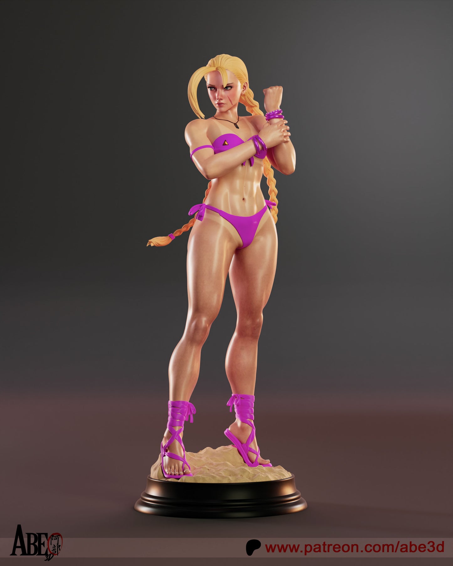 Cammy White Street Fighter 6 1:4 scale figure angled pose athletic build beach base