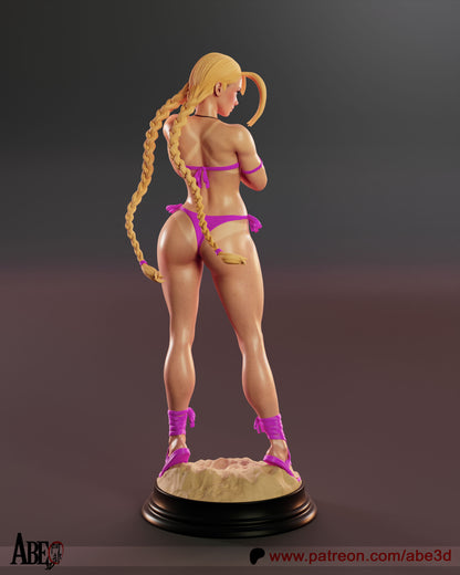 Cammy White Street Fighter 6 1:4 scale figure rear view braided hair summer outfit pose