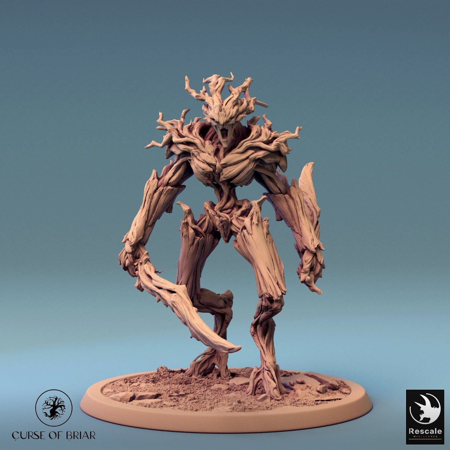 BranchBlade Treefolk charging with a wooden blade ready to strike.