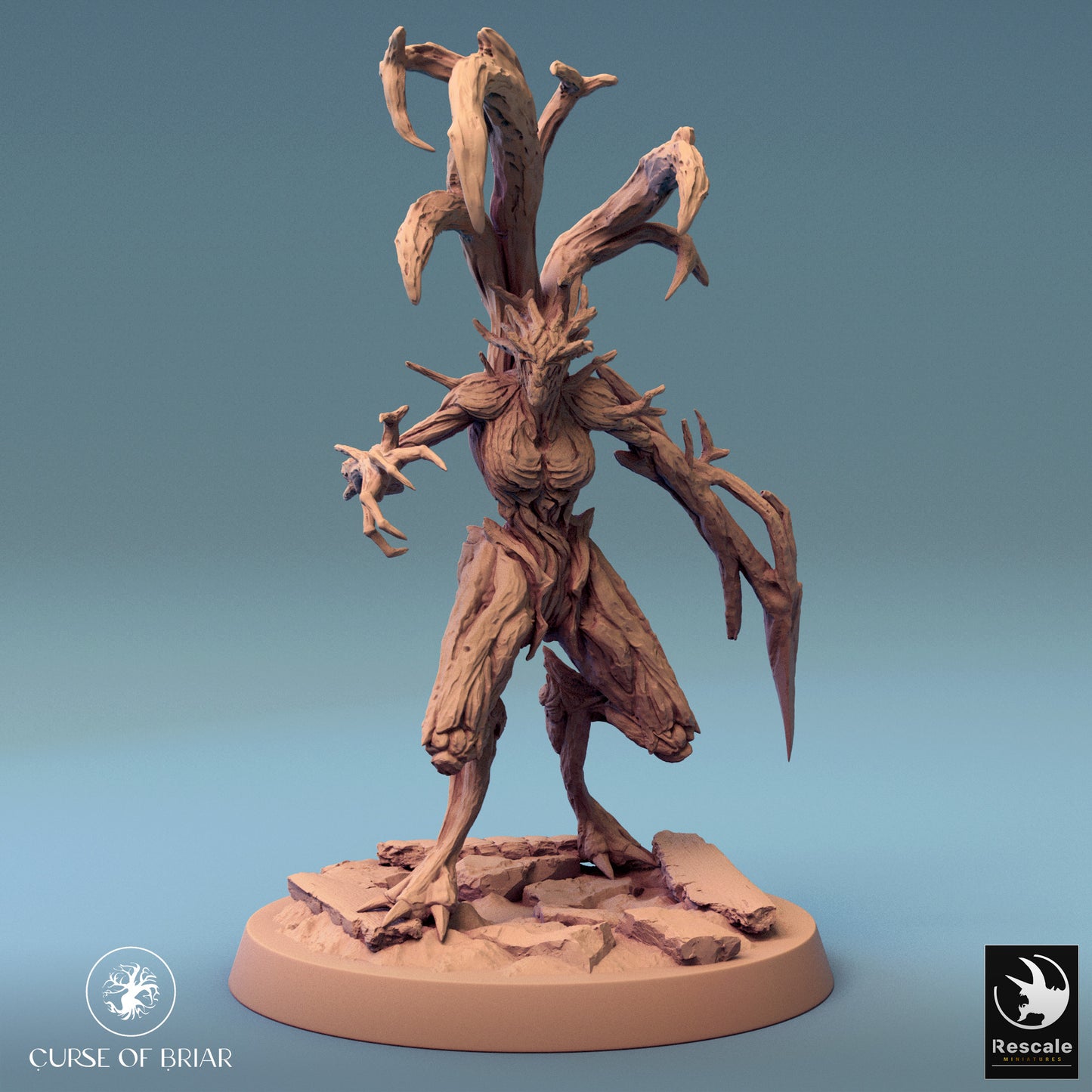 Wood Fey Heavy, arms slightly extended, showing an imposing stance.